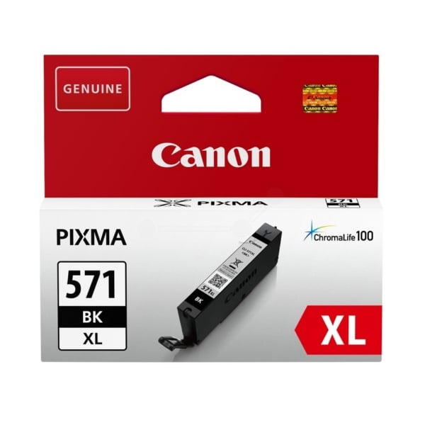 Original Canon CLI-571BKXL Black High Capacity Ink Cartridge (0331C001)
