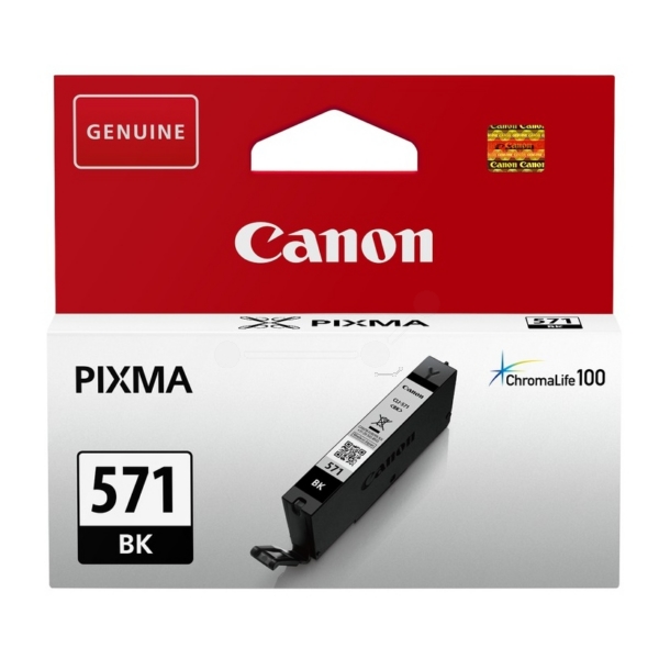 Original Canon CLI-571BK Black Ink Cartridge (0385C001)