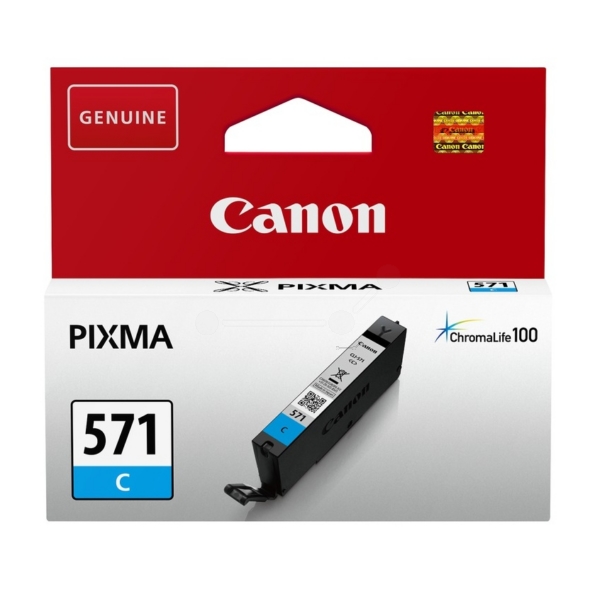 Original Canon CLI-571C Cyan Ink Cartridge (0386C001)