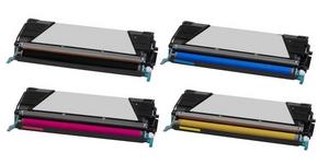 Compatible Lexmark 0C734A1 a Set of 4 Toner Cartridge Multipack (0C734A1KG/CG/MG/YG) (Black,Cyan,Magenta,Yellow)
