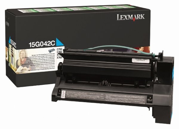Original Lexmark 15G042C Cyan Toner Cartridge