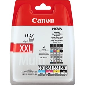 Original Canon CLI-581XXL 4 Colour Extra High Capacity Inkjet Cartridge Multipack - (1998C005)
