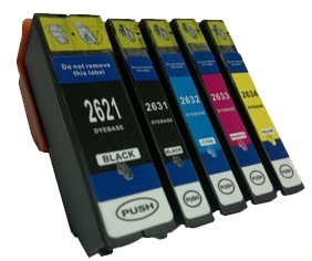 Compatible Epson 26XL a Set of 5 Ink cartridges High Capacity T2621/T2631/T2632/T2633/T2634