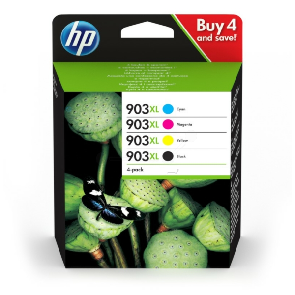 Original HP 903XL Combo Pack of 4 Ink Cartridges (3HZ51AE)