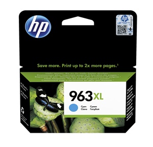 Original HP 963XL Cyan High Capacity Inkjet Cartridge - (3JA27AE)