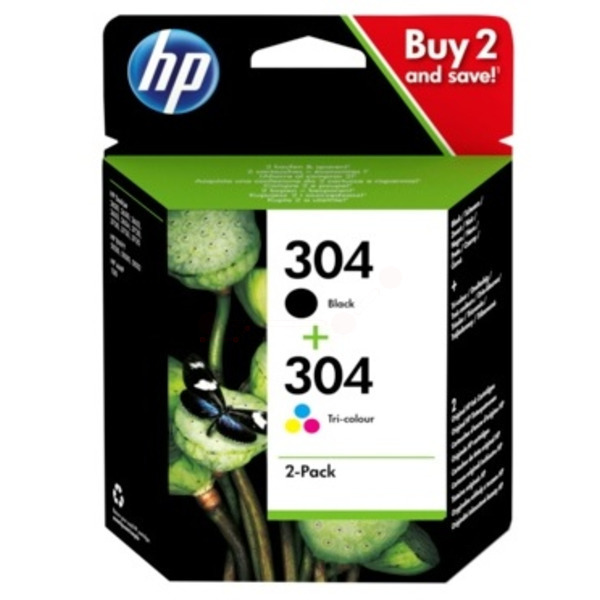 Original HP 304 Black & Tri-Colour Ink Cartridge Multipack - (3JB05AE)