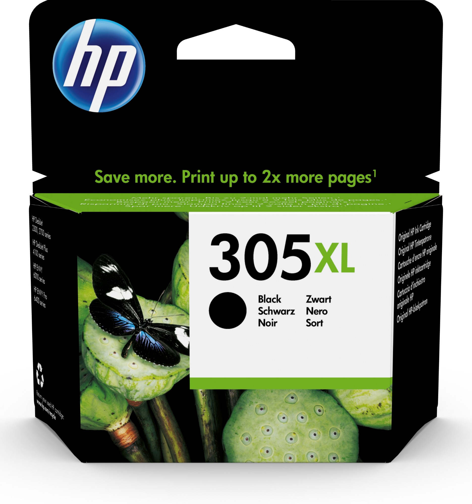 Original HP 305XL Black High Capacity Inkjet Cartridge 3YM62AE