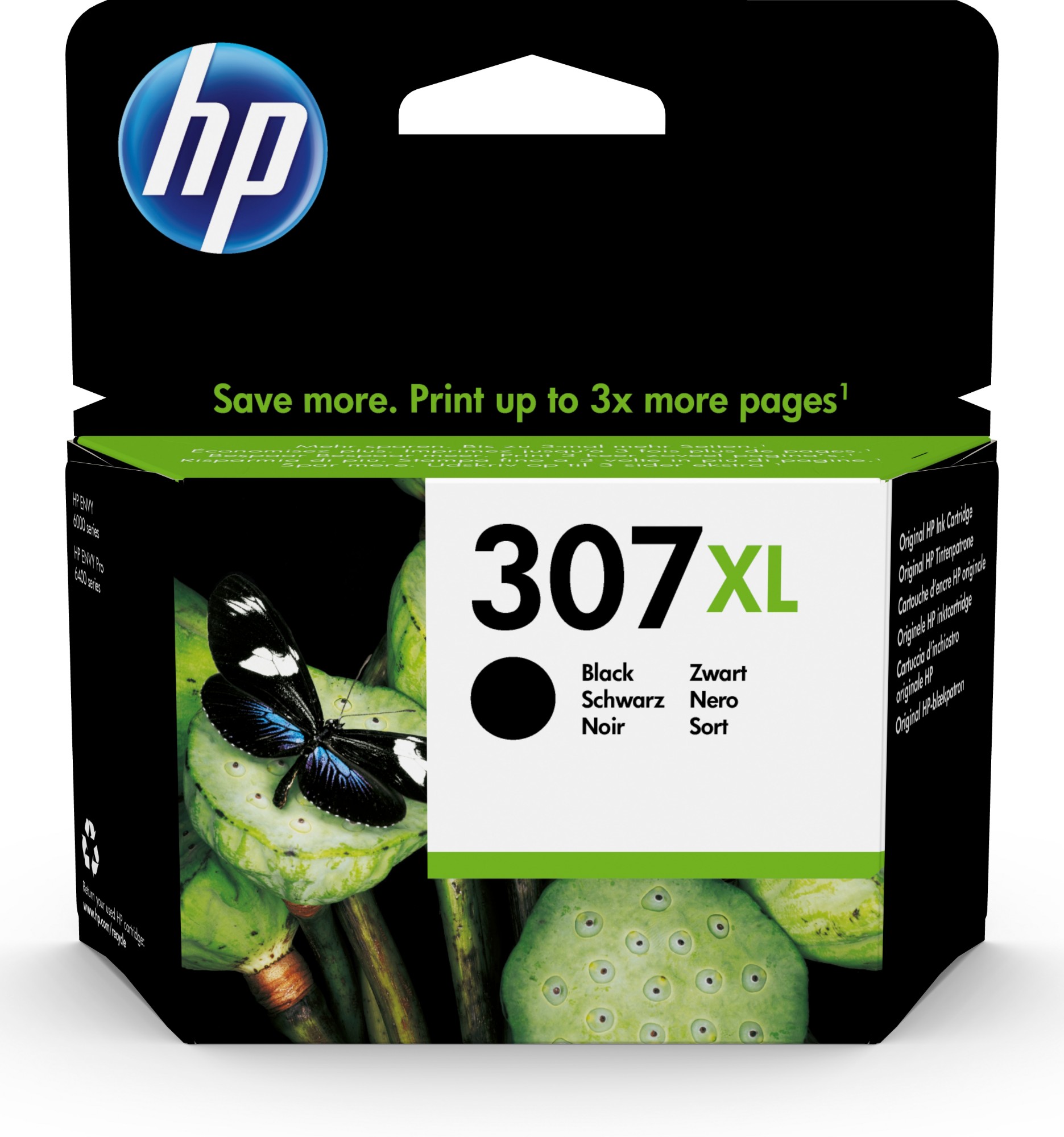 Original HP 307XL Black High Capacity Inkjet Cartridge 3YM64AE