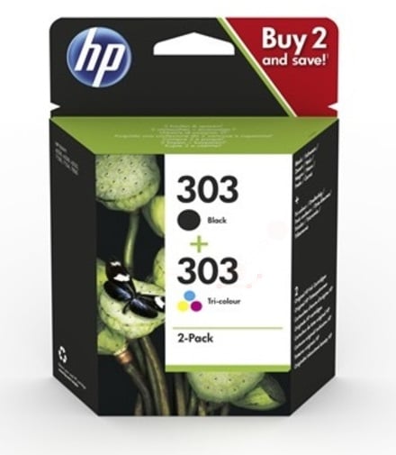 Original HP 303 Black &amp; Tri-Colour Ink Cartridge Multipack (3YM92AE)