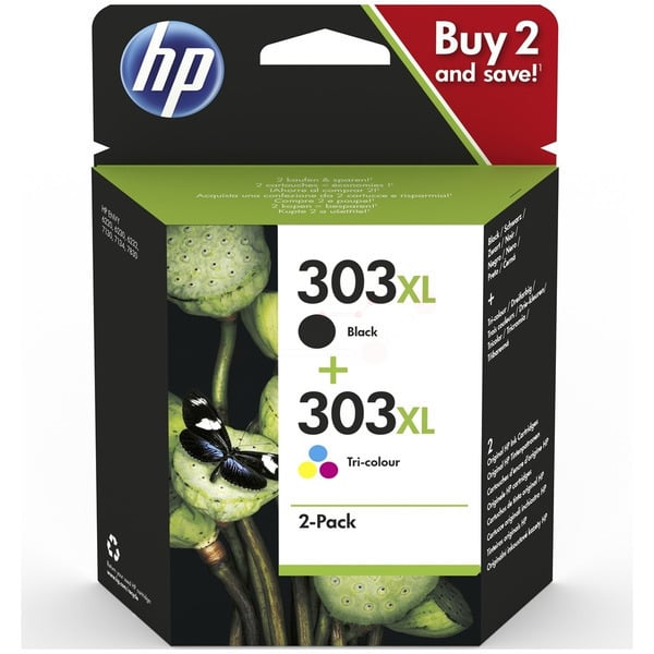 Original HP 303XL Black &amp; Tri-Colour Ink Cartridge Multipack (3YN10AE)