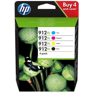 HP Original 912XL 4 Colour High Capacity Inkjet Cartridge Multipack - (3YP34AE)