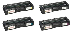 Ricoh Compatible 40754 Toner Cartridge Multipack (Black/Cyan/Magenta/Yellow)
