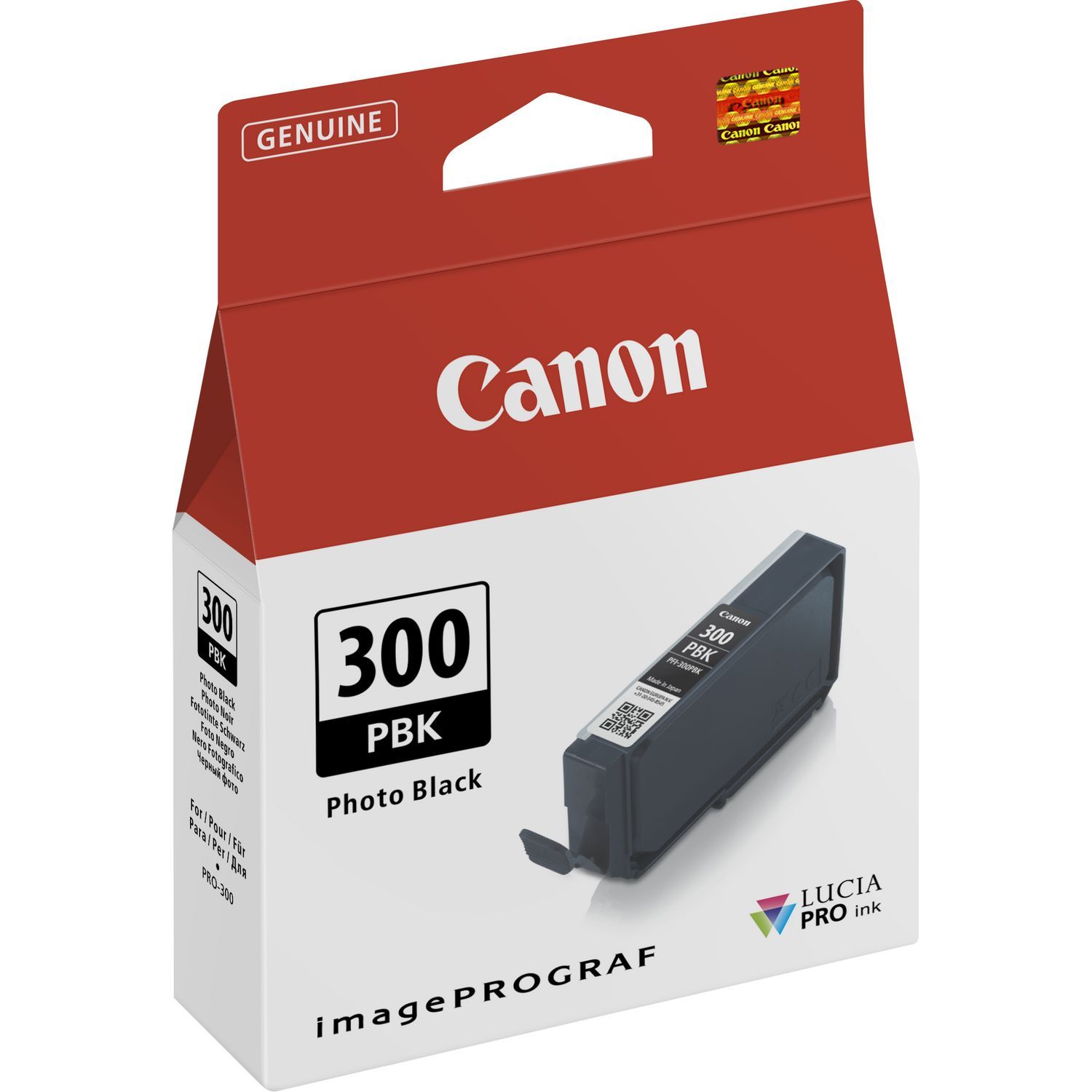 Original Canon PFI300PBK Photo Black Inkjet Cartridge 4193C001