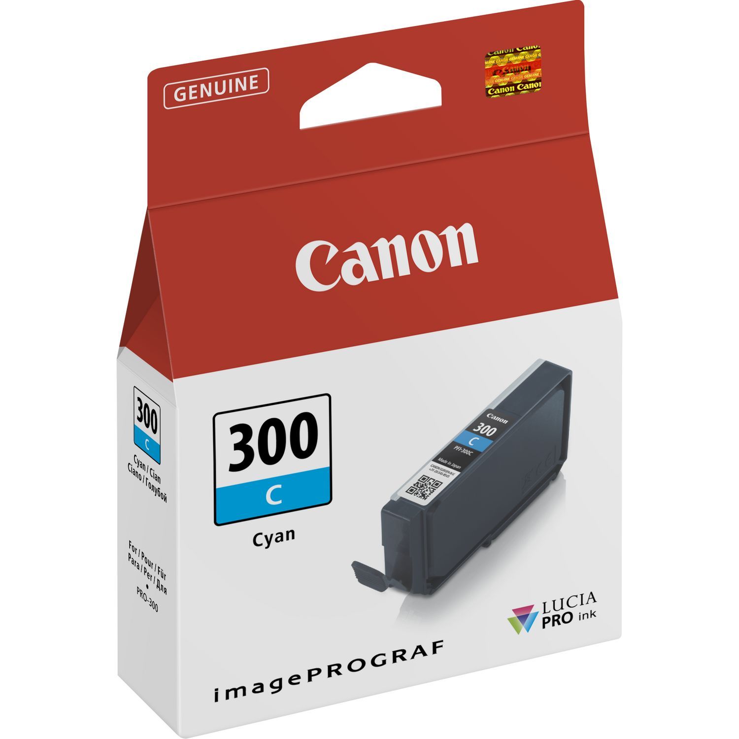 Canon Original PFI300C Cyan Inkjet Cartridge 4194C001