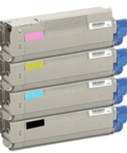 Compatible OKI 4196360 a Set of 4 Toner Cartridge Multipack (41963608/7/6/5) (Black,Cyan,Magenta,Yellow)