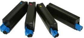 Compatible OKI 428045 a Set of 4 Toner Cartridge Multipack (42804540/39/38/37) (Black,Cyan,Magenta,Yellow)