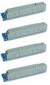 Compatible OKI 434877 a Set of 4 Toner Cartridge Multipack (43487712/11/10/09) (Black,Cyan,Magenta,Yellow)