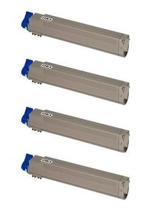 Oki Original (43837132/31/30/29) Quad Pack, Black/Cyan/Magenta/Yellow
