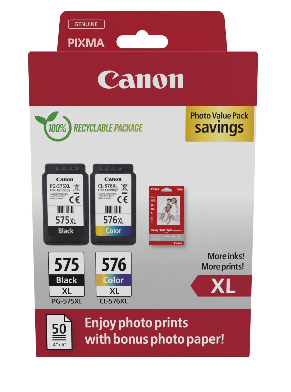 Canon Original PG-575XL & CL-576XL Black & Colour Twin Pack 5437C006