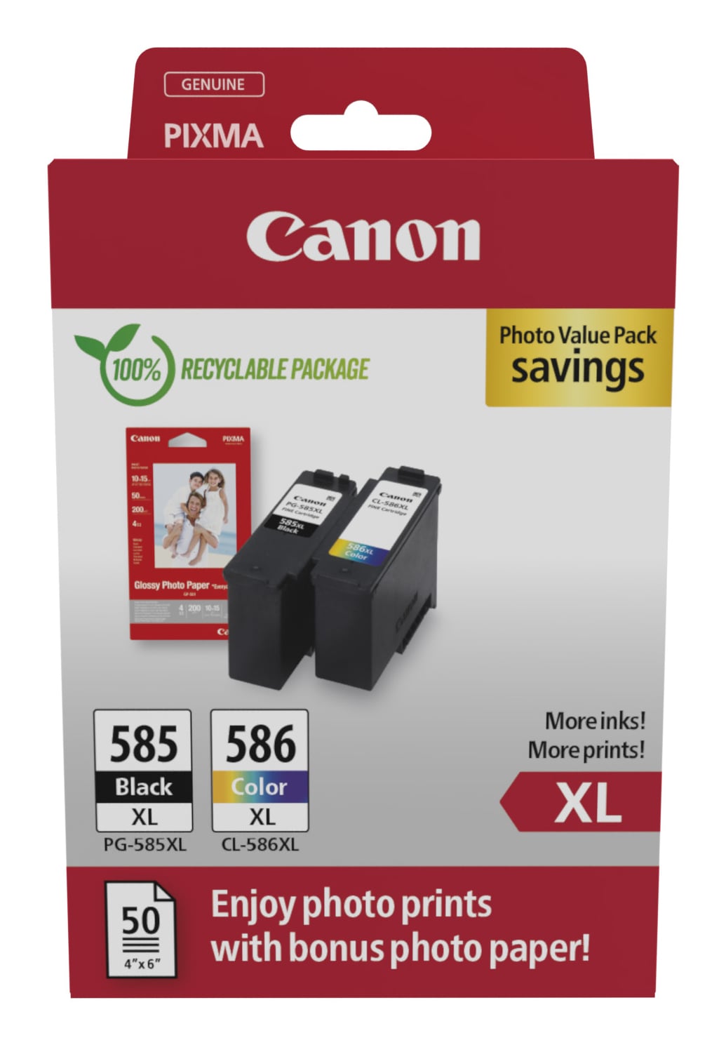 Canon Original PG-585XL & CL-586XL Black & Colour Twin Pack 6204C005