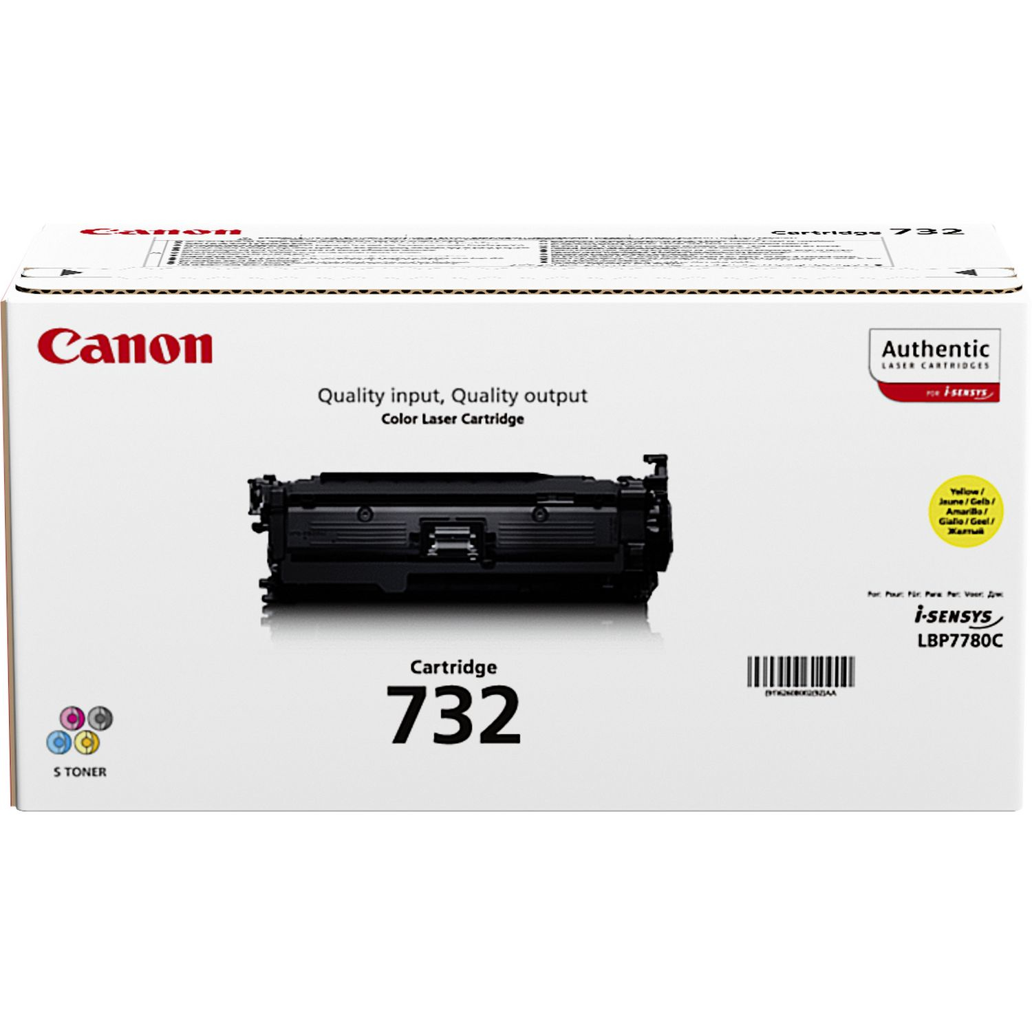 Canon Original 732 Yellow Toner Cartridge 6260B002