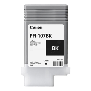 Canon Original PFI-107BK Black Ink Cartridge (6705B001AA)