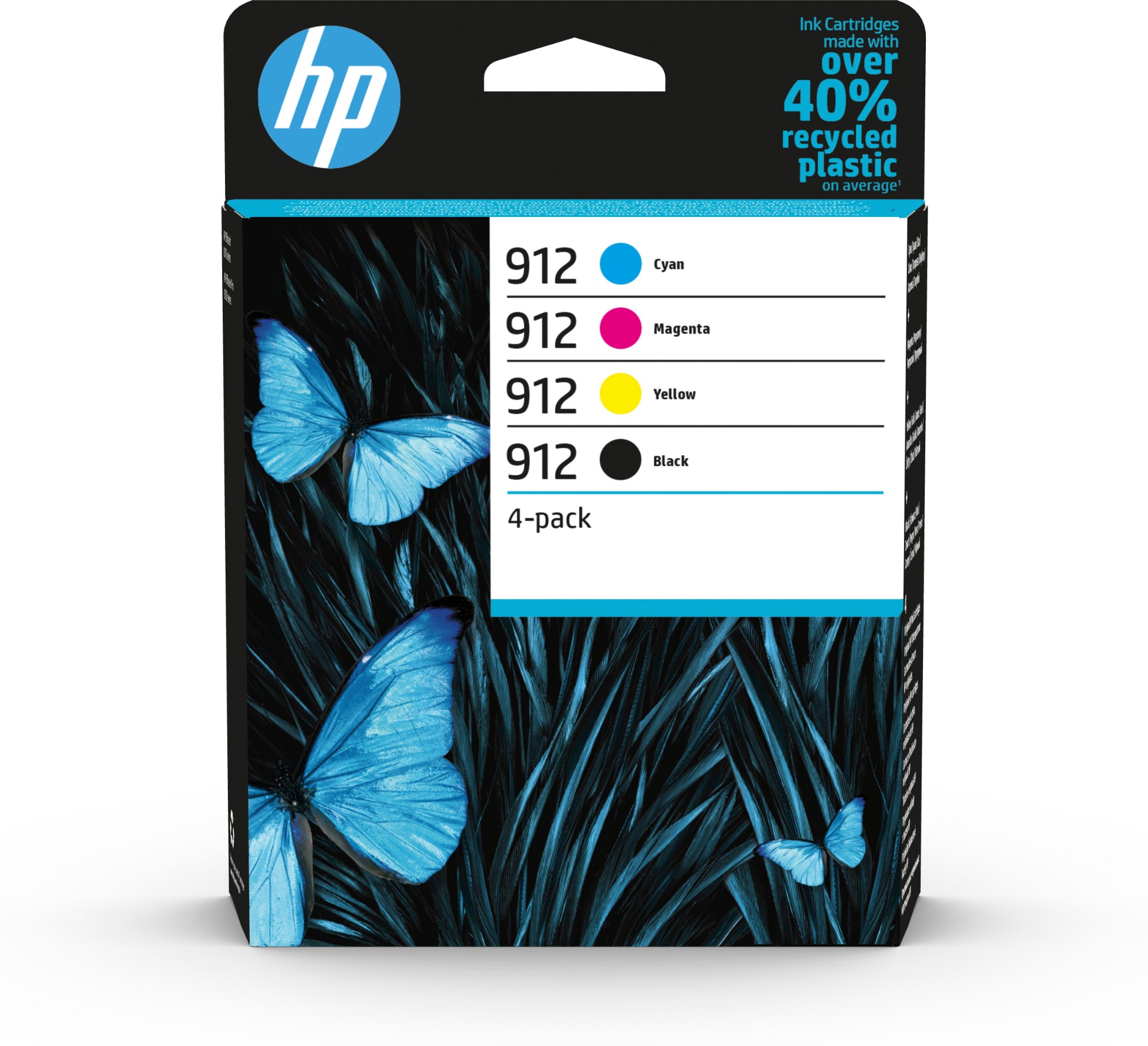 Original HP 912 Combo Pack Of 4 Ink Cartridges (Black/Cyan/Magenta/Yellow)