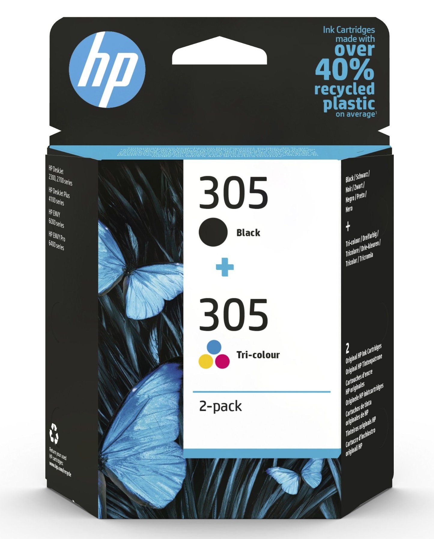 Original HP 305 Black & Tri-Colour Ink Cartridge Multipack 6ZD17AE