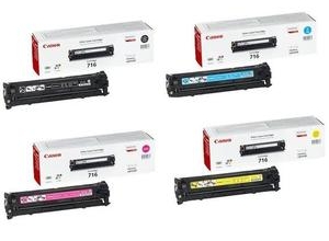 Original Canon 716 Toner Cartridge Multipack (1980B002AA/1979B002AA/1978B002AA/1977B002AA)