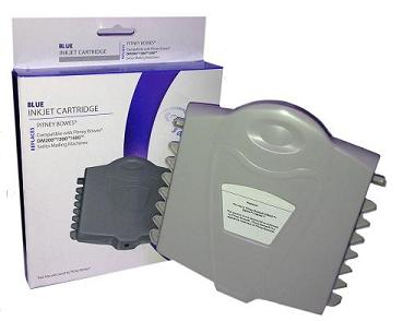 Compatible Pitney Bowes 766-BC Blue Franking Cartridge