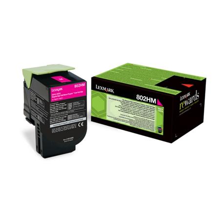 Lexmark Original 802H Magenta Toner Cartridge 80C2HM0
