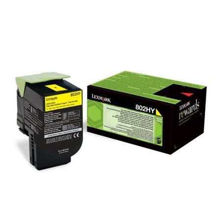 Lexmark Original 802H Yellow Toner Cartridge 80C2HY0