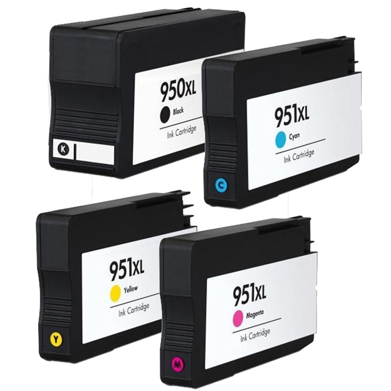 Original HP 950XL/951XL Combo Pack of 4 Ink Cartridges (C2P43AE)