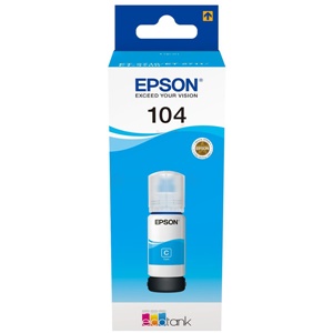 Original Epson 104 Cyan Ecotank Ink Bottle - (C13T00P240)