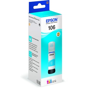 Original Epson 106 Cyan Ecotank Ink Bottle - (C13T00R240)