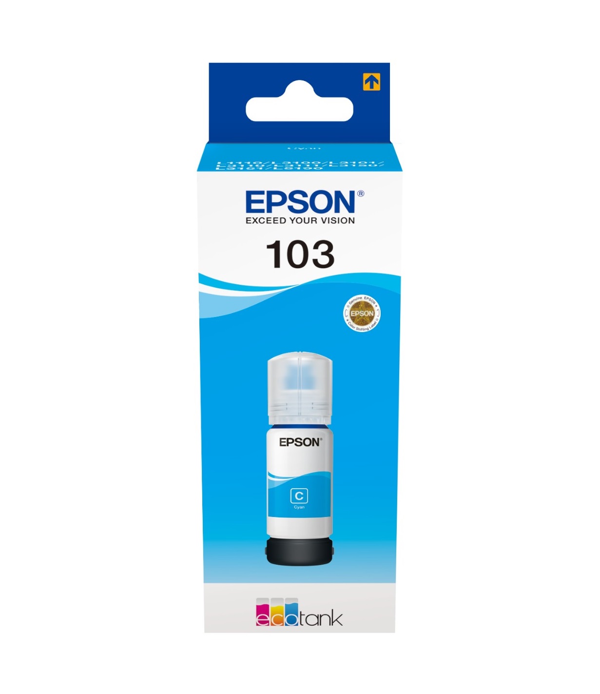 Original Epson 103 Cyan Ecotank Ink Bottle C13T00S24A