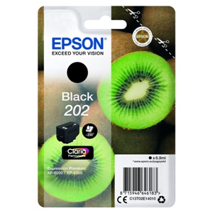 Original Epson 202 Black Inkjet Cartridge - (C13T02E14010)