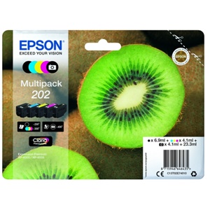 Original Epson 202 5 Colour Inkjet Cartridge Multipack - (C13T02E74010)