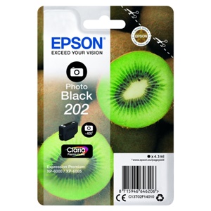 Original Epson 202 Photo Black Inkjet Cartridge - (C13T02F14010)