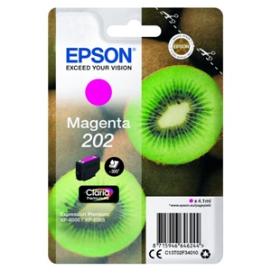 Original Epson 202 Magenta Inkjet Cartridge - (C13T02F34010)