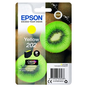 Original Epson 202 Yellow Inkjet Cartridge - (C13T02F44010)