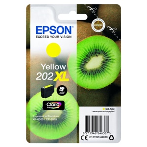 Epson Original 202XL Yellow High Capacity Inkjet Cartridge - (C13T02H44010)