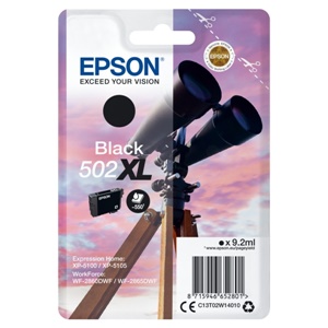 Original Epson 502XL Black High Capacity Inkjet Cartridge - (C13T02W14010)