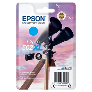 Original Epson 502XL Cyan High Capacity Inkjet Cartridge - (C13T02W24010)