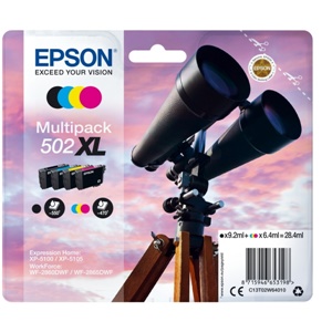 Epson Original 502XL Four Colour High Capacity Inkjet Cartridge Multipack - (C13T02W64010)