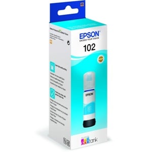 Epson Original 102 Cyan Ecotank Ink Bottle - (C13T03R240)