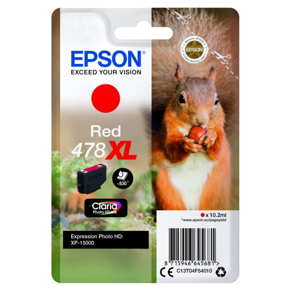 Original Epson 478XL Red High Capacity Inkjet Cartridge (C13T04F54010)