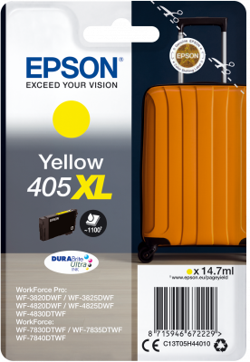 Original Epson 405XL Yellow High Capacity Ink Cartridge C13T05H44010