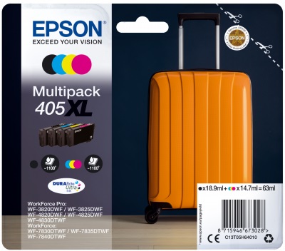 Original Epson 405XL High Capacity Ink Cartridge Multipack (Black/Cyan/Magenta/Yellow)