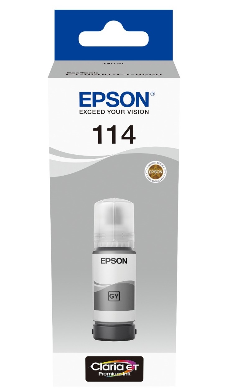 Epson Original 114 Grey Ink Bottle C13T07B540